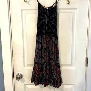 Intimately Free People sheer dress, size medium. Black/gray/orange.